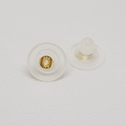 Sterling Silver Silicone Scroll Large Gold Plated (pair) (NEW)