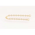 Rolled Gold Bangle Safety Chain Trace