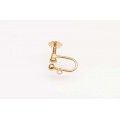 Rolled Gold Earscrew Ball & Ring (pair)