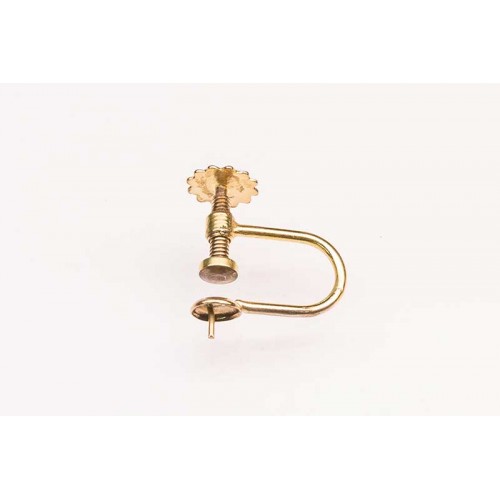 Rolled Gold Earscrew Cup & Peg (pair)