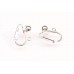 Sterling Silver Earclip Ball & Ring (pair)