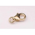 18K Yellow Parrot Clasp Round