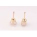 9K Yellow Ear Stud Regal 4 Claw Heavy Weight (pair)